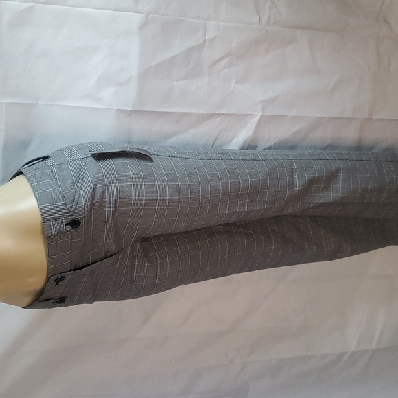 New Jones New York Plaid stretch pants Back White Size 8 - Picture 2 of 7